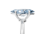 White gold Fancy Blue Marquise  Solitaire Diamond Ring with 4-Prong Setting on a Classic Band_8