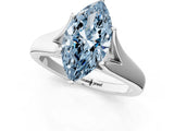 White gold Fancy Blue Marquise  Solitaire Diamond Ring with Cathedral Band and Four-Prong Setting_67