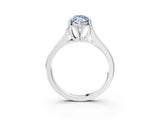 White gold Fancy Blue Marquise  Solitaire Diamond Ring with Cathedral Band and Four-Prong Setting_69