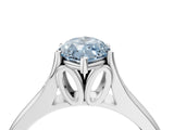 White gold Fancy Blue Marquise  Solitaire Diamond Ring with Cathedral Band and Four-Prong Setting_70