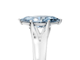 White gold Fancy Blue Marquise  Solitaire Diamond Ring with Cathedral Band and Four-Prong Setting_71