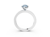 White gold Fancy Blue Marquise  Solitaire Diamond Ring with Channel-Set Baguette Band and Four-Prong Setting_117
