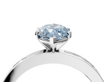 White gold Fancy Blue Marquise  Solitaire Diamond Ring with Channel-Set Baguette Band and Four-Prong Setting_118
