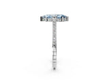 White gold Fancy Blue Marquise  Solitaire Diamond Ring with Channel Set Band and Bezel Prong Setting_71