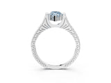 White gold Fancy Blue Marquise  Solitaire Diamond Ring with Channel Set Band and Bezel Prong Setting_72
