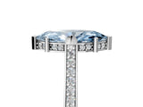 White gold Fancy Blue Marquise  Solitaire Diamond Ring with Channel Set Band and Bezel Prong Setting_73