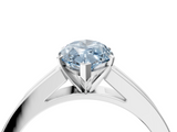 White gold Fancy Blue Marquise  Solitaire Diamond Ring with Channel-Set Band and Four-Prong Setting_7