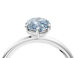 White gold Fancy Blue Marquise  Solitaire Diamond Ring with Four-Prong Setting on a Plain Band_36