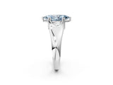 White gold Fancy Blue Marquise  Solitaire Diamond Ring with Six-Prong Cathedral Setting_34