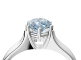 White gold Fancy Blue Marquise  Solitaire Diamond Ring with Six-Prong Cathedral Setting_36