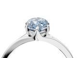 White gold Fancy Blue Marquise  Solitaire Diamond Ring with Six-Prong Setting and Tapered Band_20