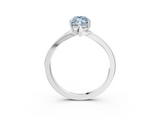 White gold Fancy Blue Marquise  Solitaire Diamond Ring with Six-Prong Setting and Tapered Band_20