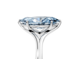 White gold Fancy Blue Marquise  Solitaire Diamond Ring with Six-Prong Setting and Tapered Band_21