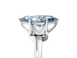 White gold Fancy Blue Marquise  Solitaire Diamond Ring with Six-Prong Setting on a Classic Band_8