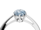 White gold Fancy Blue Marquise  Solitaire Diamond Ring with Split Shank and Four-Prong Setting_24