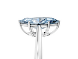 White gold Fancy Blue Marquise  Solitaire Diamond Ring with Split Shank and Four-Prong Setting_25