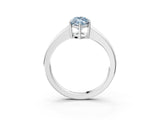 White gold Fancy Blue Marquise  Solitaire Diamond Ring with Tapered Band and Four-Prong Setting_52