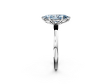 White gold Fancy Blue Marquise  Solitaire Diamond Ring with Thin Band and Four-Prong Setting_5