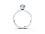 White gold Fancy Blue Marquise  Solitaire Diamond Ring with Thin Band and Four-Prong Setting_75