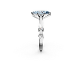 White gold Fancy Blue Marquise  Solitaire Diamond Twisted Band with Four-Prong Setting_49
