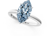 White gold Fancy Blue Marquise  Solitaire Engagement Ring with Cathedral Band and Four-Prong Setting_39