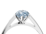 White gold Fancy Blue Marquise  Solitaire Engagement Ring with Four-Prong Setting and Tapered Band_7