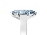 White gold Fancy Blue Marquise  Solitaire Engagement Ring with Four-Prong Setting and Tapered Band_8