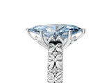 White gold Fancy Blue Marquise  Solitaire Floral Milgrain Engagement Ring_36