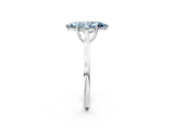 White gold Fancy Blue Marquise  Solitaire Heart Prong Engagement Ring with Tapered Band_57