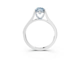 White gold Fancy Blue Marquise  Solitaire Heart Prong Engagement Ring with Tapered Band_59