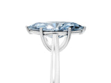 White gold Fancy Blue Marquise  Solitaire Heart Prong Engagement Ring with Tapered Band_59
