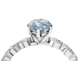 White gold Fancy Blue Marquise  Solitaire Marquise Side Stone Prong Setting Ring_48
