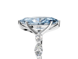 White gold Fancy Blue Marquise  Solitaire Marquise Side Stone Prong Setting Ring_49