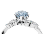 White gold Fancy Blue Marquise  Solitaire Marquise Twist Band with Six-Prong Setting_61