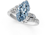White gold Fancy Blue Marquise  Solitaire Marquise Twist Band with Six-Prong Setting_62