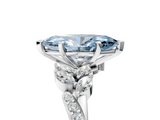 White gold Fancy Blue Marquise  Solitaire Marquise Twist Band with Six-Prong Setting_63