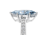 White gold Fancy Blue Marquise  Solitaire Pavé Band Prong Setting Ring_25