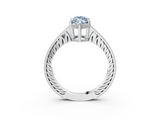 White gold Fancy Blue Marquise  Solitaire Pavé Diamond Milgrain Engagement Ring with Four-Prong Setting_41