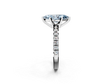 White gold Fancy Blue Marquise  Solitaire Pave Diamond Engagement Ring with Four-Prong Setting_349