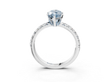 White gold Fancy Blue Marquise  Solitaire Pave Diamond Engagement Ring with Four-Prong Setting_350