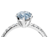 White gold Fancy Blue Marquise  Solitaire Pave Diamond Engagement Ring with Four-Prong Setting_352
