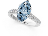 White gold Fancy Blue Marquise  Solitaire Pave Diamond Engagement Ring with Prong Setting_18