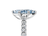 White gold Fancy Blue Marquise  Solitaire Pave Diamond Engagement Ring with Prong Setting_22