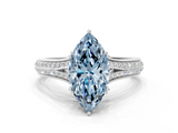 White gold Fancy Blue Marquise  Solitaire Pave Split Shank Engagement Ring with Six-Prong Setting_37