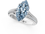 White gold Fancy Blue Marquise  Solitaire Pave Split Shank Engagement Ring with Six-Prong Setting_37
