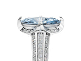 White gold Fancy Blue Marquise  Solitaire Pave Split Shank Ring with Four-Prong Setting_14