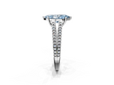 White gold Fancy Blue Marquise  Solitaire Split Shank Pavé Diamond Engagement Ring_303