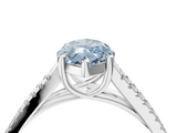 White gold Fancy Blue Marquise  Solitaire Split Shank Pavé Diamond Engagement Ring_305