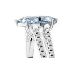 White gold Fancy Blue Marquise  Solitaire Split Shank Pavé Diamond Engagement Ring_306
