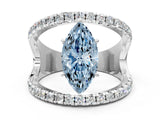 White gold Fancy Blue Marquise  Solitaire Split Shank Pave Diamond Ring_49